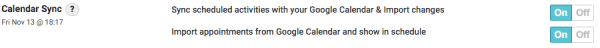 Accelo Google Calendar Sync2