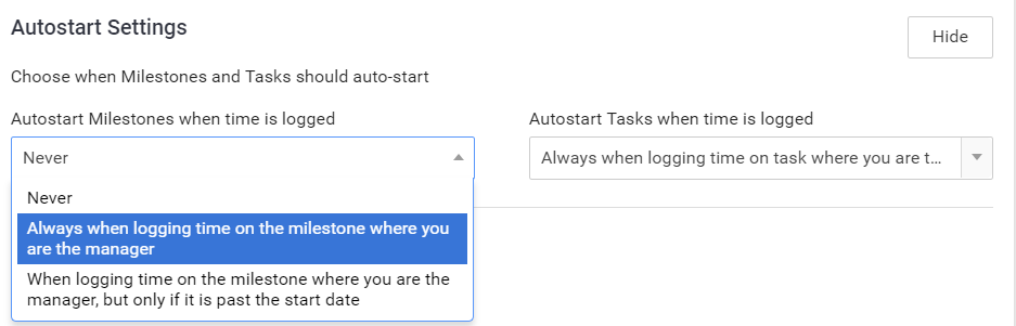 Autostart settings 5