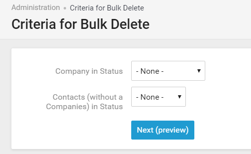 Bulk Delete