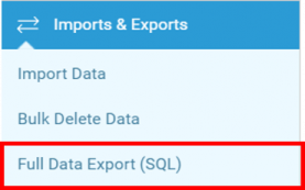 Full Data Export