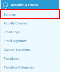 Activities Emails Settings 1