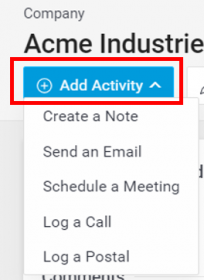 Add Activity Company