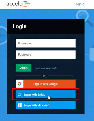Login with SAML 2