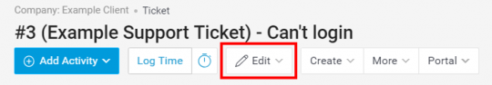 Edit Ticket