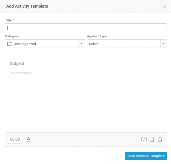 Add Activity Template 123