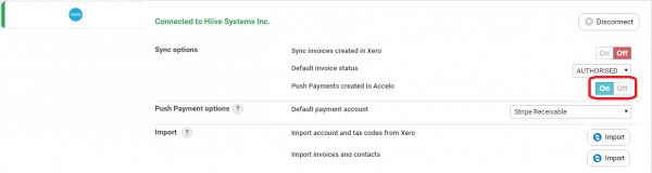 xero push payment