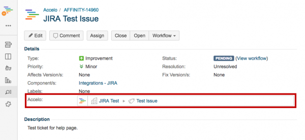 linked JIRA