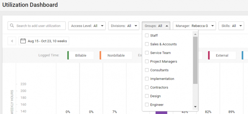 UtilizationDashboardGroupFilter