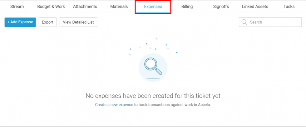 View Ticket Expenses 2