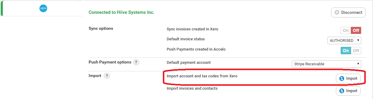 xero import